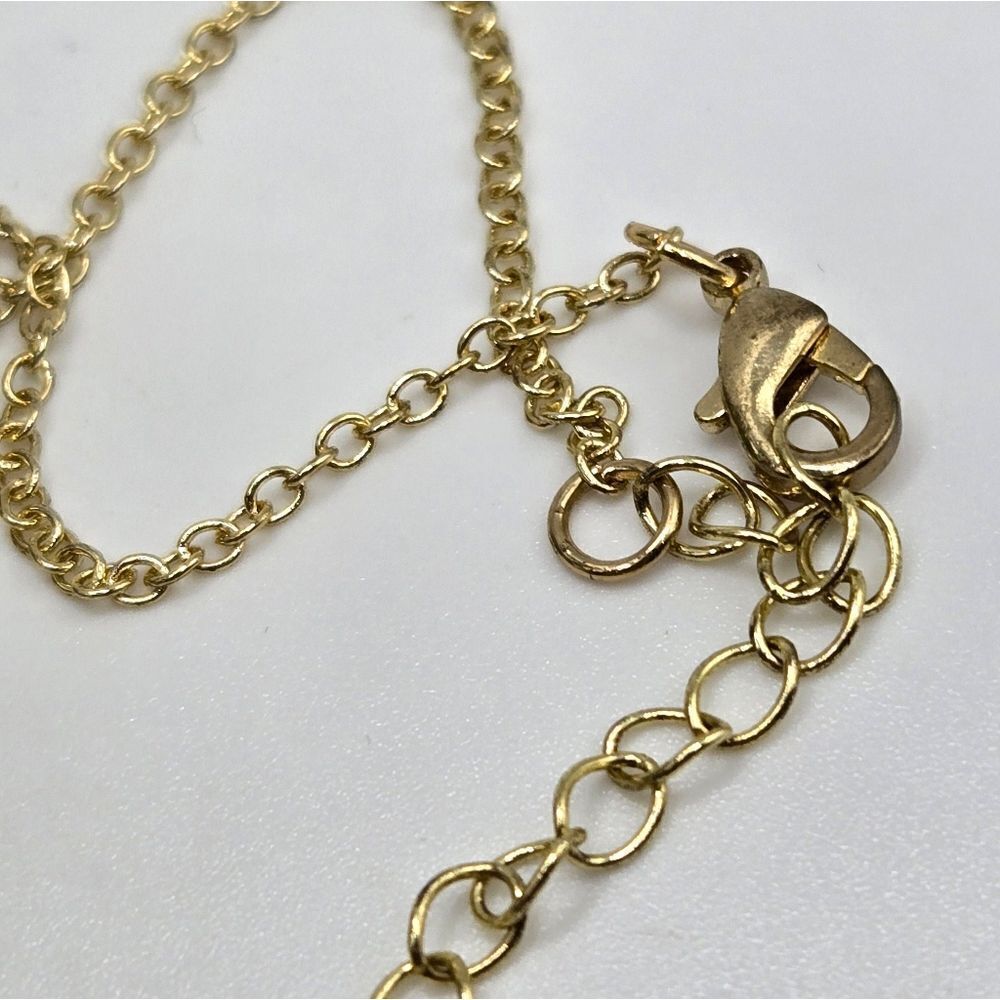 "5/$25" Goldtone Faux Turquoise Necklace & Mismatched Feather Dange Earrings - Picture 5 of 11